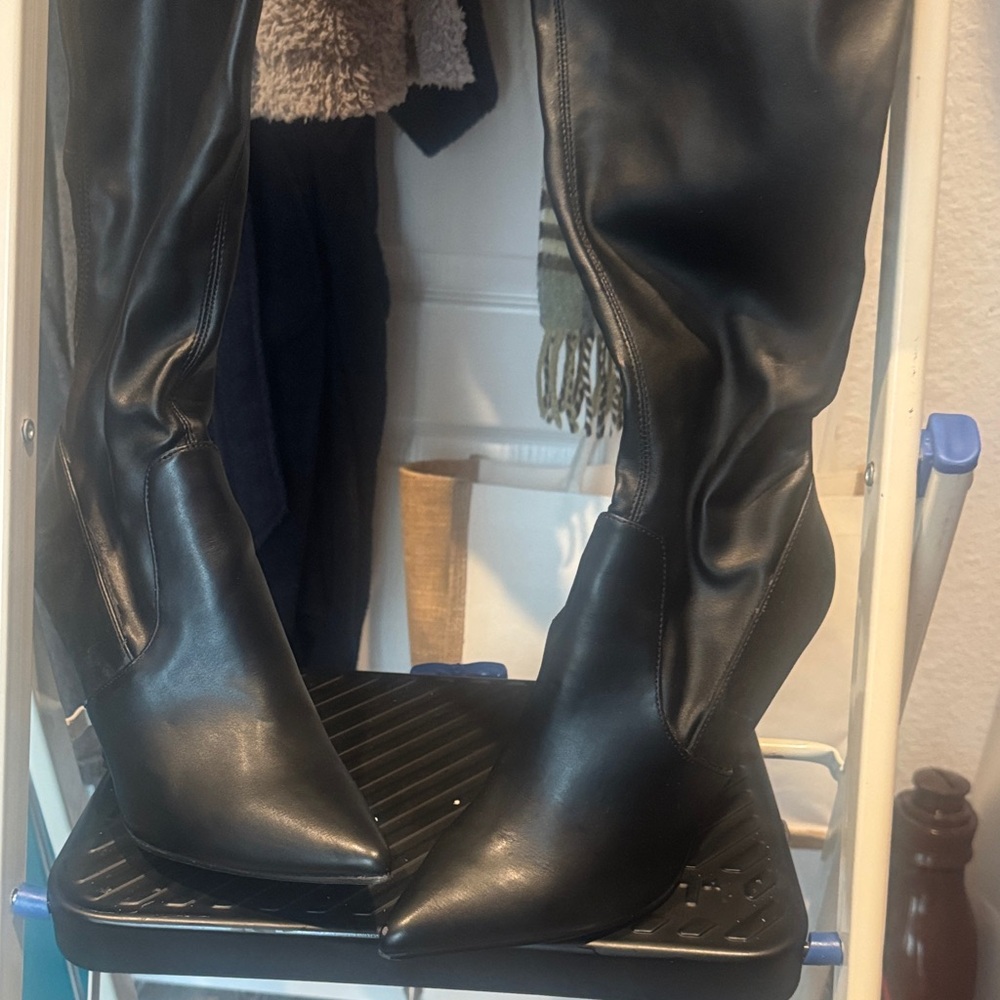 Steve Madden Black Over the Knee Boots